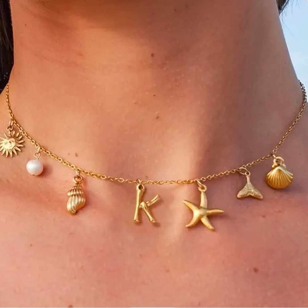 “K” Seashell Necklace 🐚